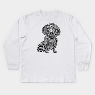 Polynesian Dachshund Kids Long Sleeve T-Shirt